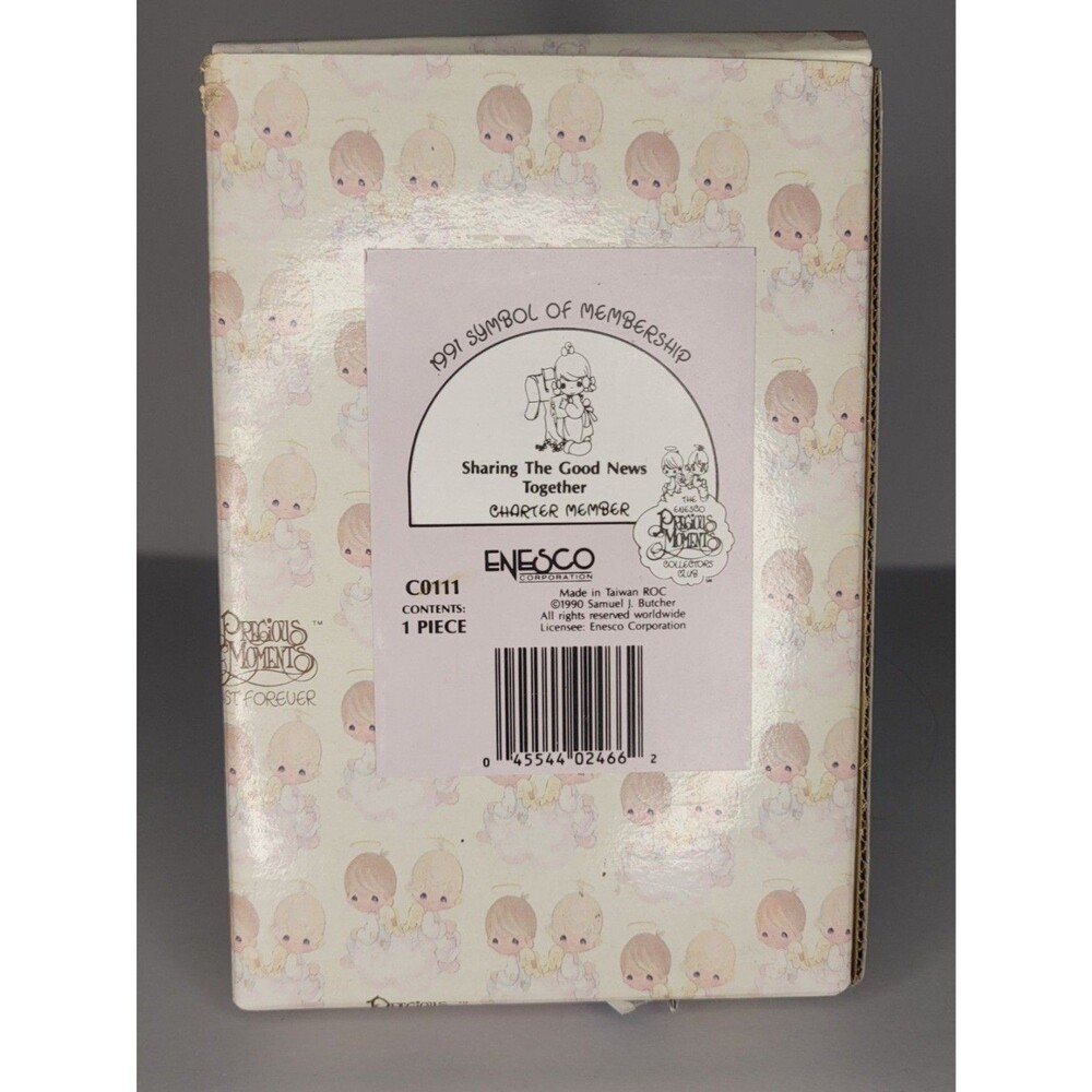 Precious Moments C0011 Sharing the Good News Together 5.2" Collector's Club - Picture 6 of 6